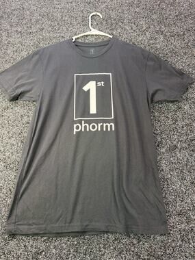 1st Phorm T-Shirt Men's Black Crew Neck Short Sleeve Graphic Logo Tee Large